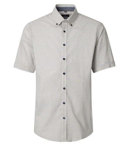 Hemden korte mouw blauw Casa Moda
