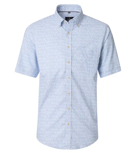 Hemden korte mouw blauw Casa Moda