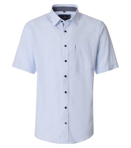 Hemden korte mouw blauw Casa Moda