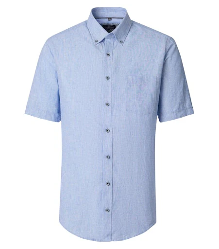 Hemden korte mouw blauw Casa Moda
