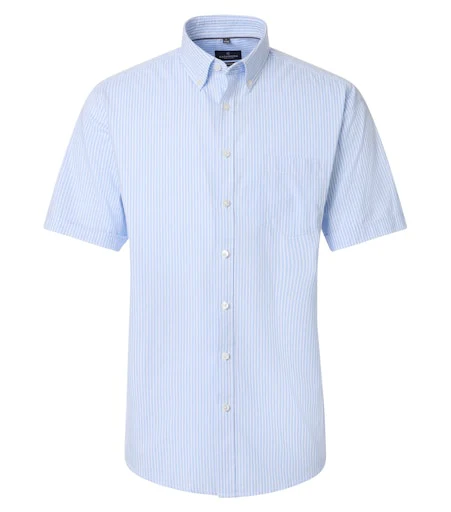 Hemden korte mouw blauw Casa Moda
