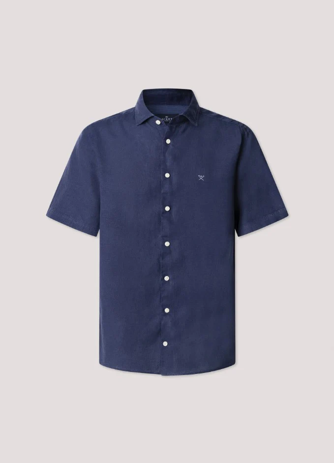 Hemden korte mouw blauw Hackett London - Image 2
