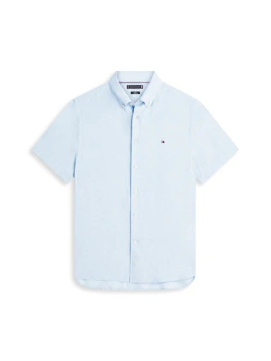Hemden korte mouw blauw Tommy Hilfiger - Image 5