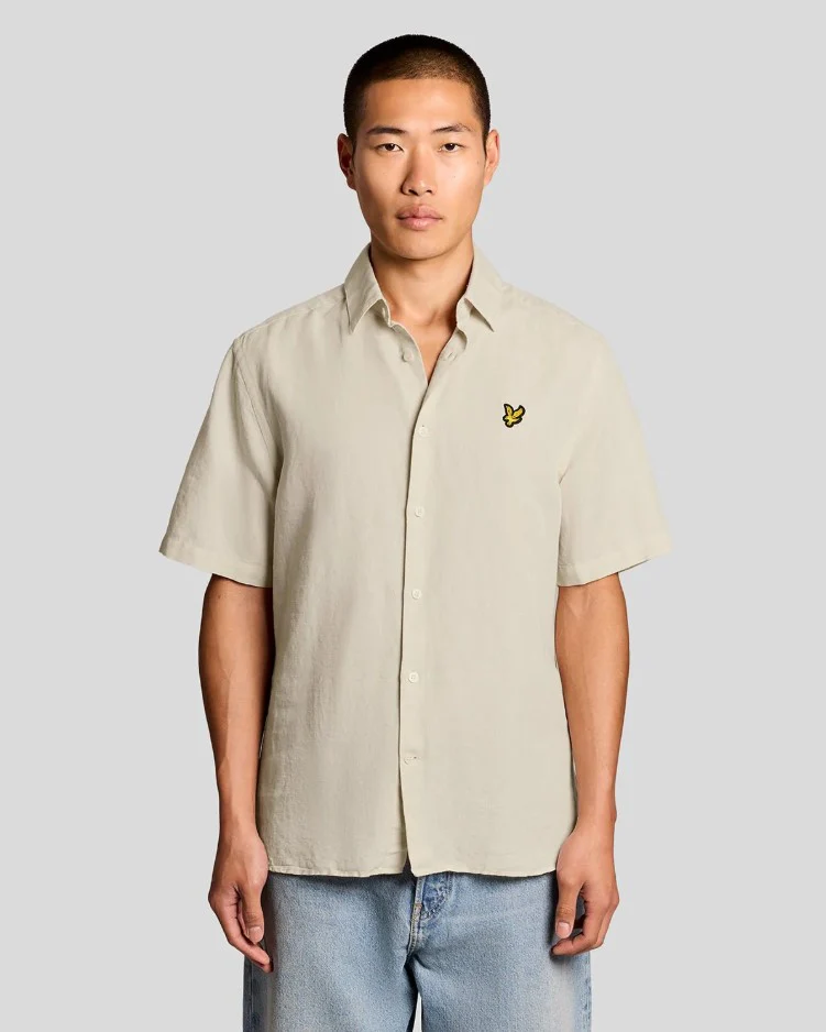 Hemden korte mouw grijs Lyle & Scott