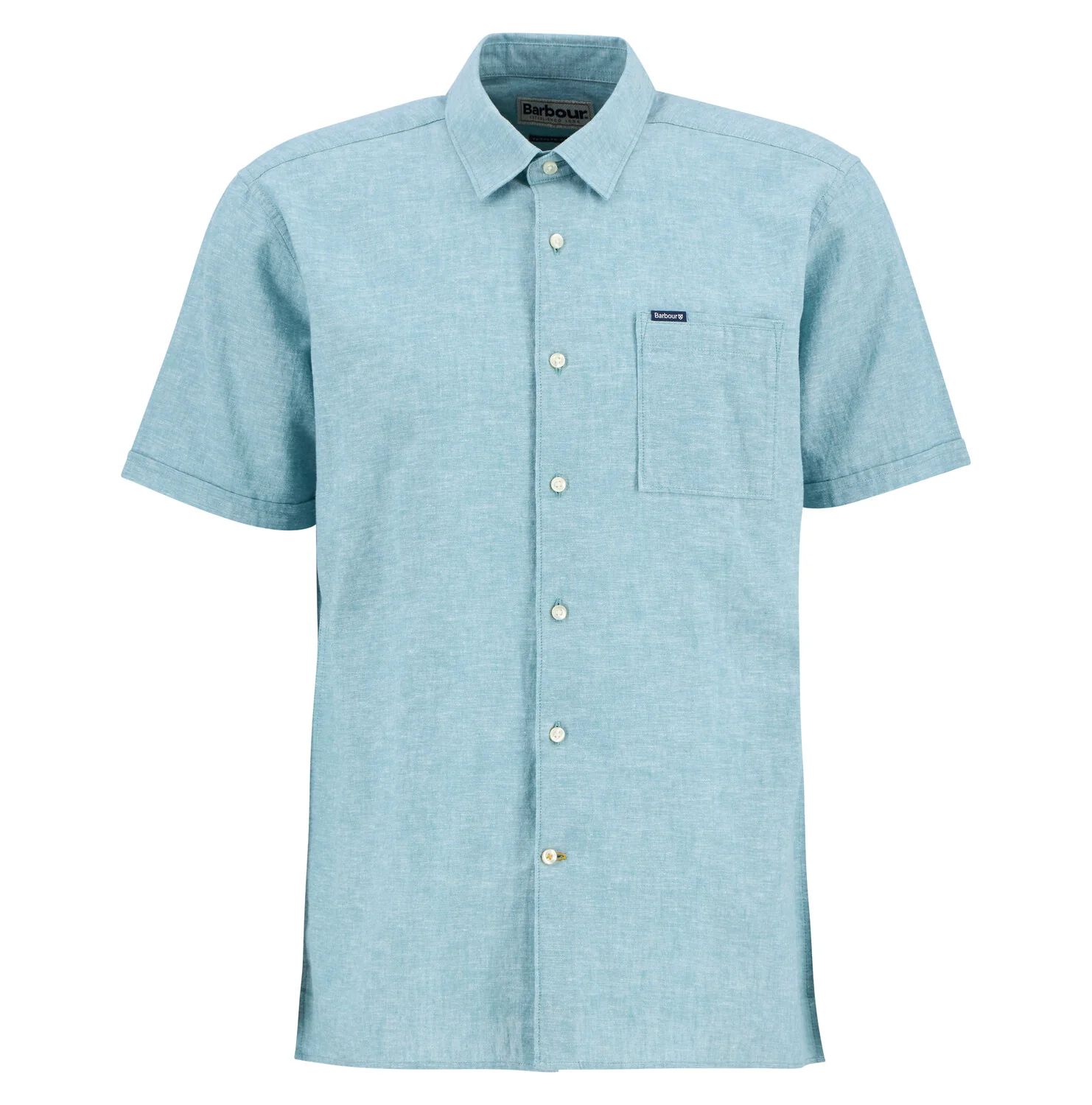 Hemden korte mouw groen Barbour