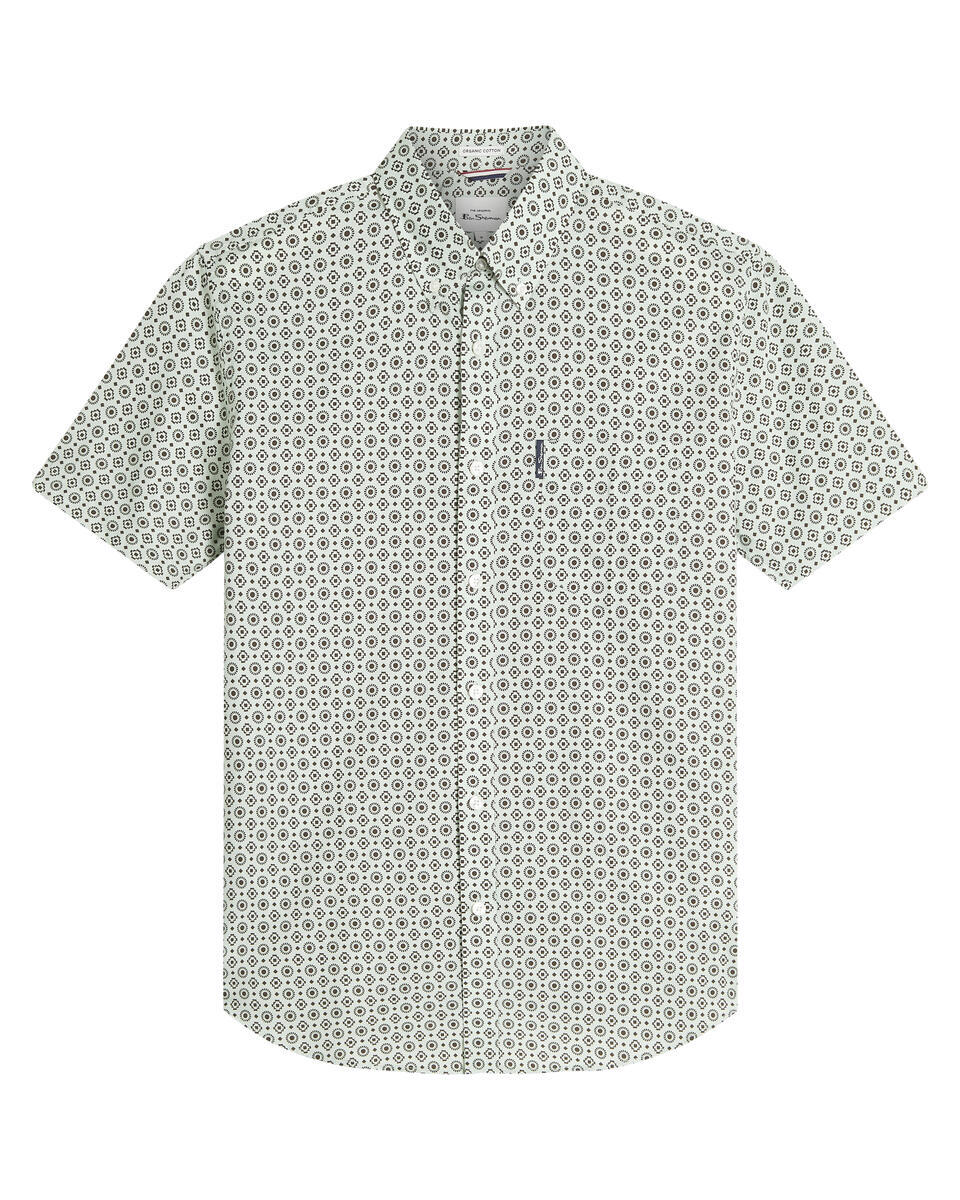 Hemden korte mouw groen Ben Sherman