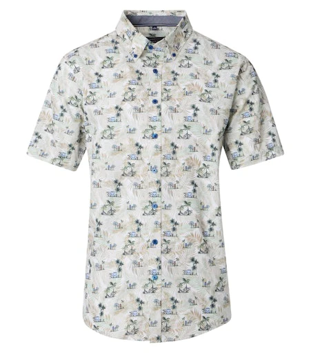 Hemden korte mouw groen Casa Moda