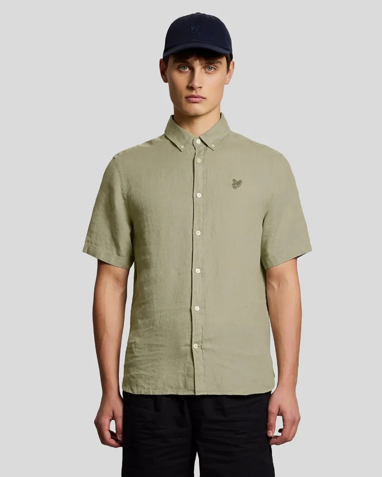 Hemden korte mouw groen Lyle & Scott