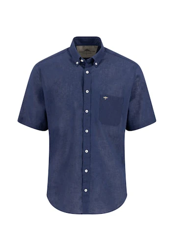 Hemden korte mouw navy Fynch-Hatton