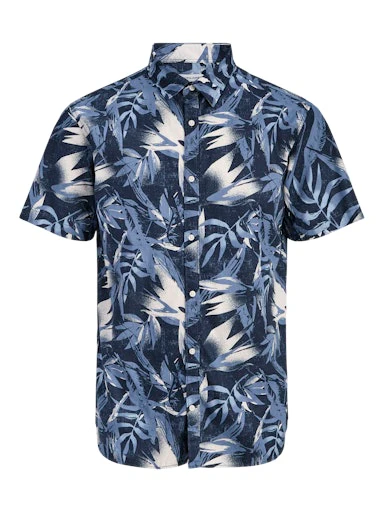 Hemden korte mouw navy JACK & JONES JUNIOR