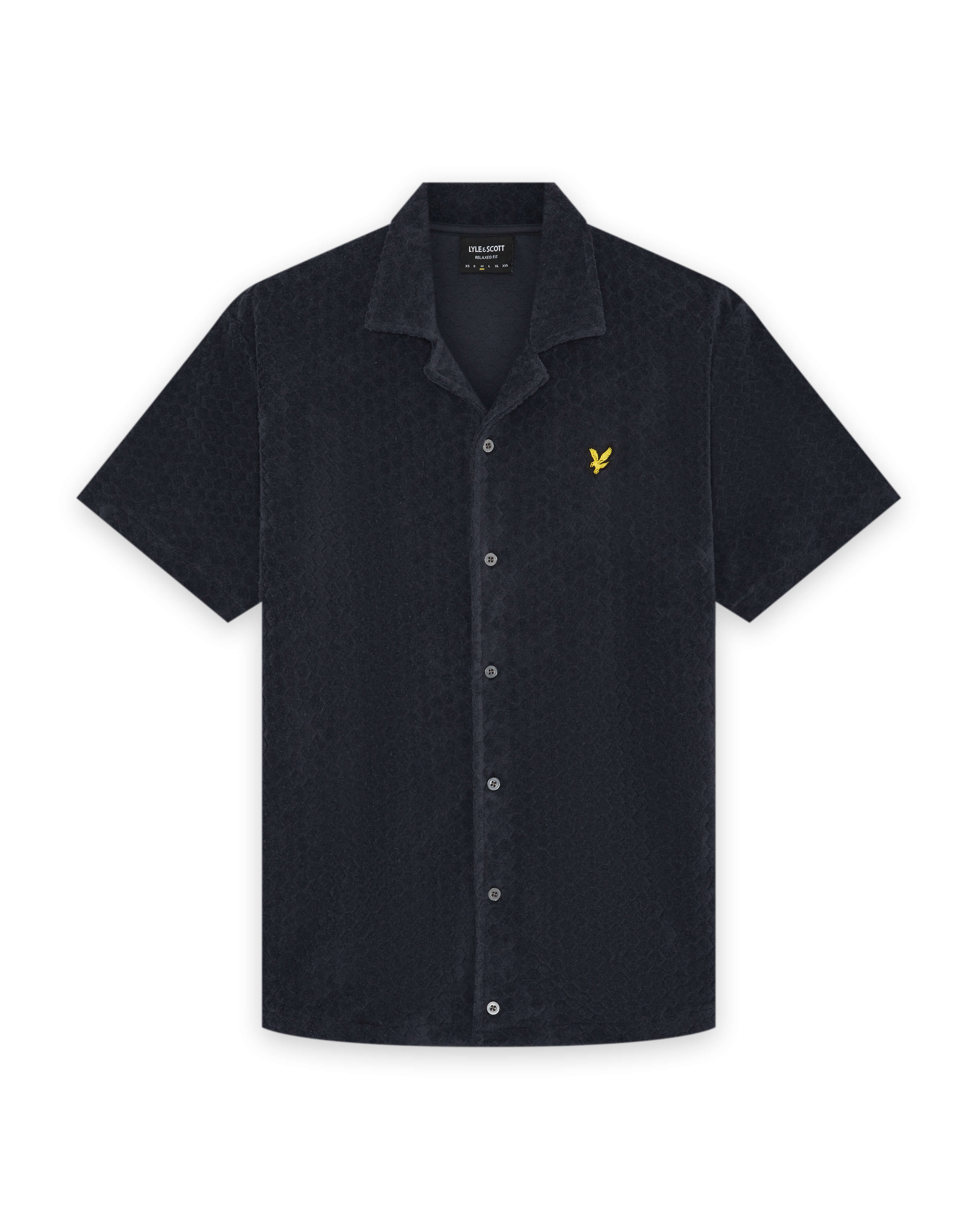 Hemden korte mouw navy Lyle & Scott