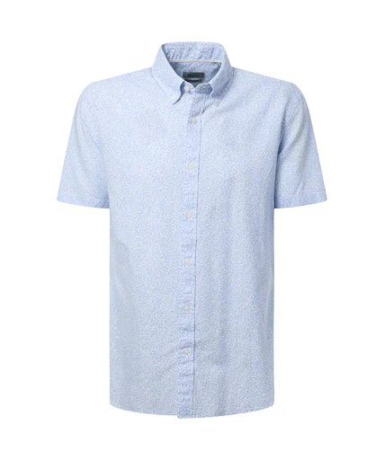 Hemden korte mouw navy Pierre Cardin