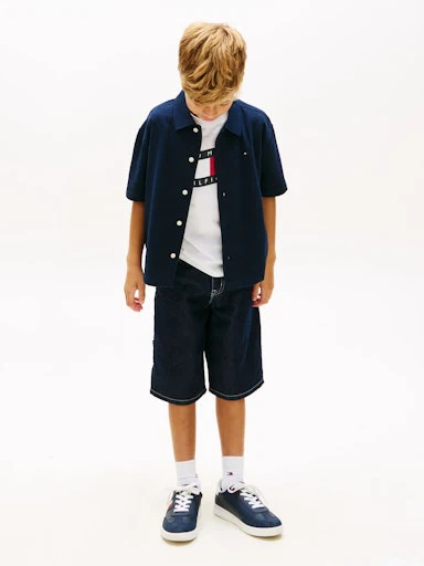 Hemden korte mouw navy Tommy Hilfiger - Image 2