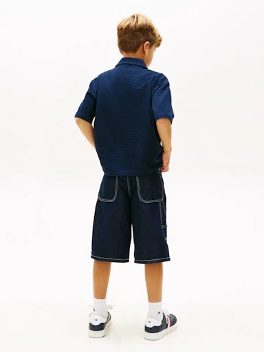 Hemden korte mouw navy Tommy Hilfiger - Image 3