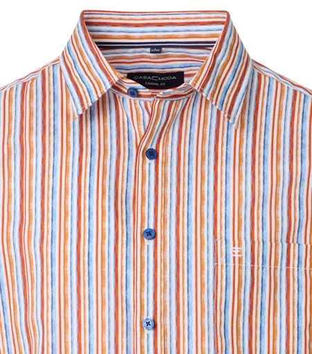 Hemden korte mouw oranje Casa Moda - Image 3