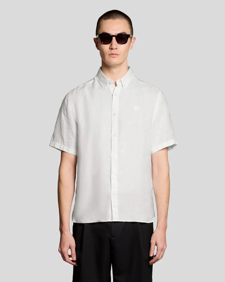 Hemden korte mouw wit Lyle & Scott