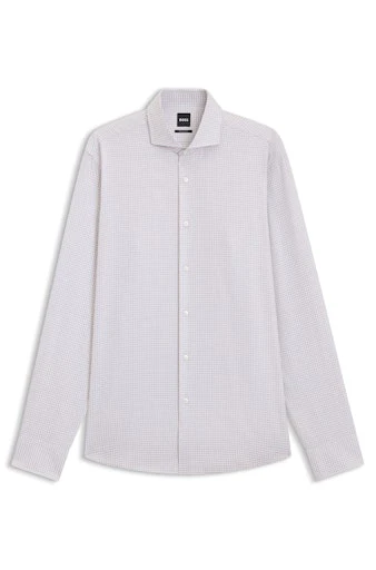 Hemden lange mouw beige Boss Men Black