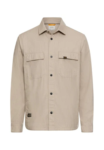 Hemden lange mouw beige Camel active