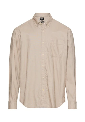 Hemden lange mouw beige Camel active