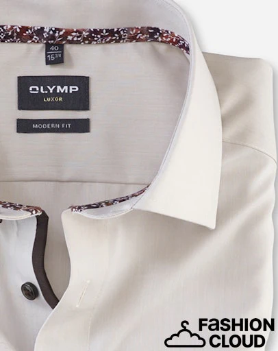 Hemden lange mouw beige OLYMP - Image 3