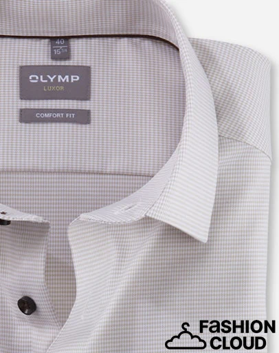 Hemden lange mouw beige OLYMP - Image 3
