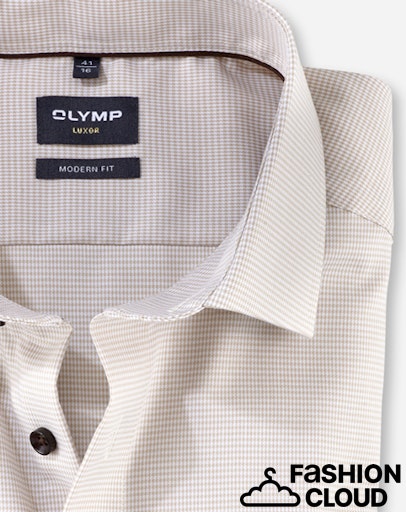 Hemden lange mouw beige OLYMP - Image 3