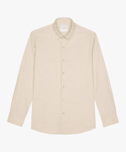 Hemden lange mouw beige Profuomo