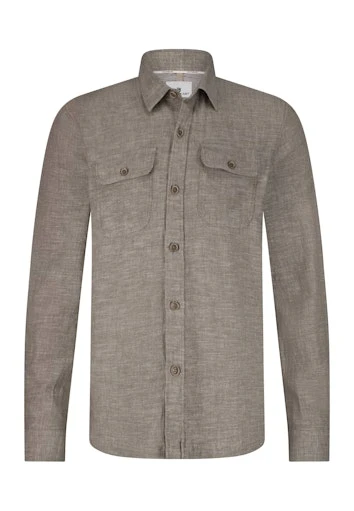 Hemden lange mouw beige State of Art