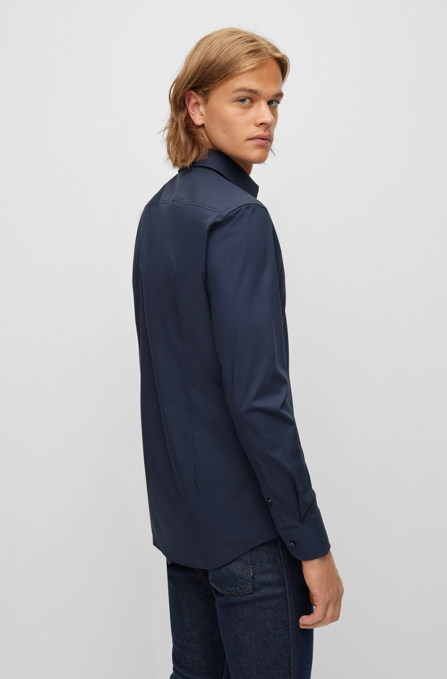 Hemden lange mouw blauw Boss Men Black - Image 4