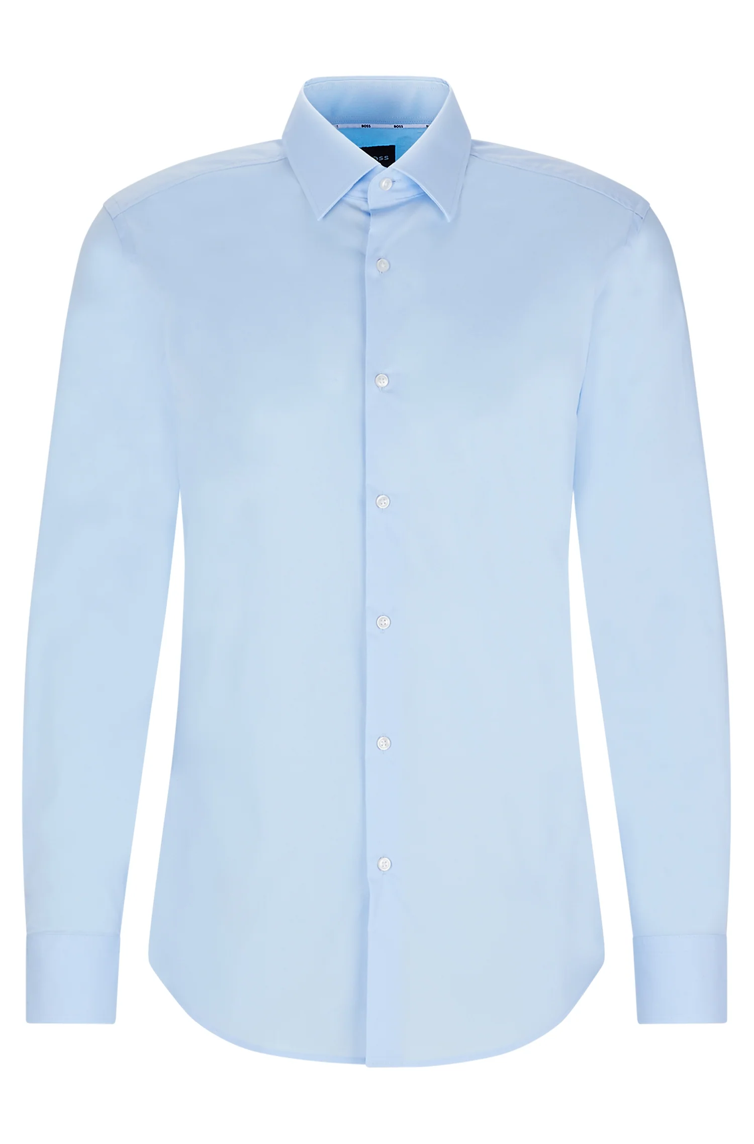 Hemden lange mouw blauw Boss Men Black