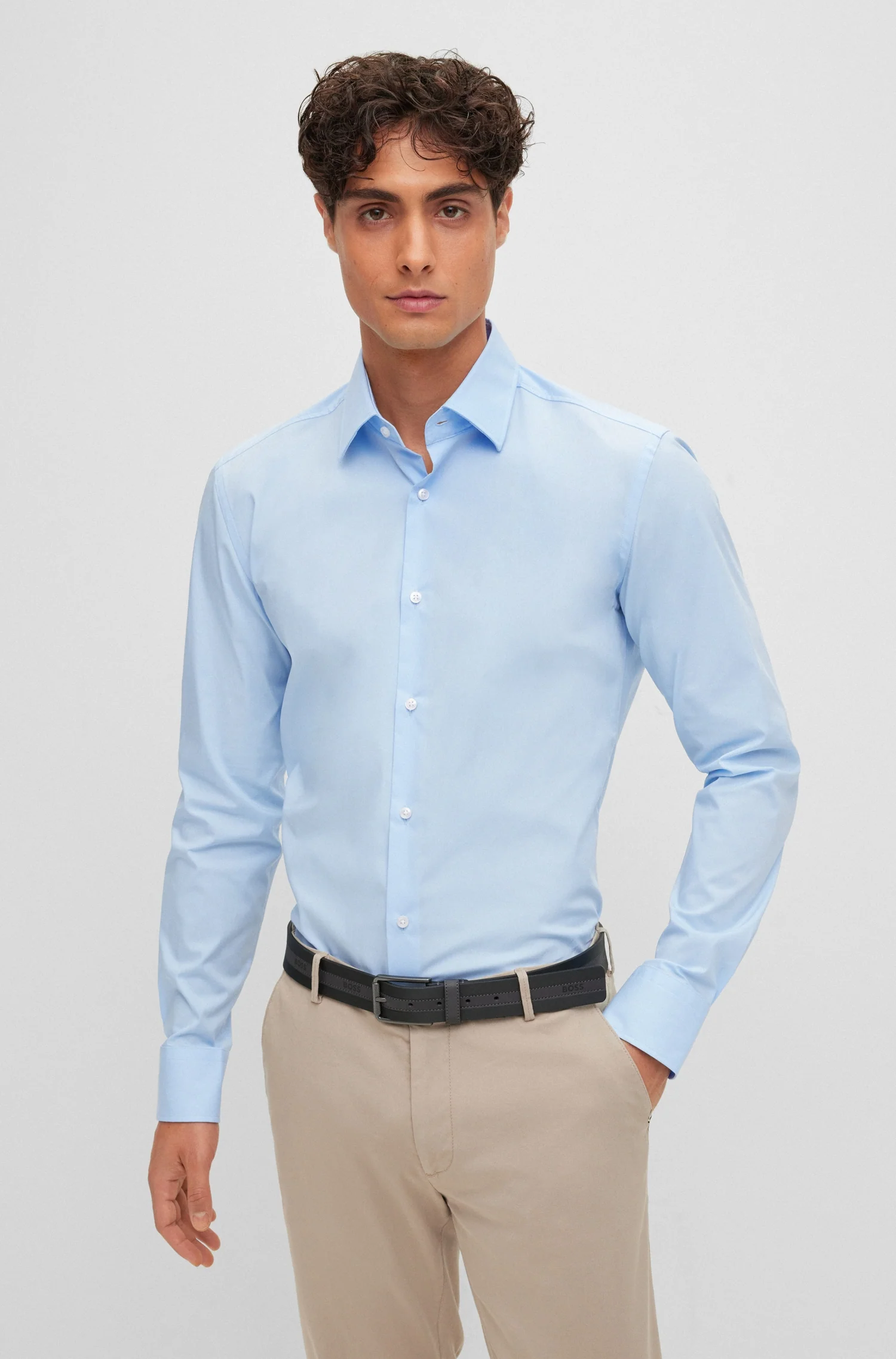 Hemden lange mouw blauw Boss Men Black - Image 3