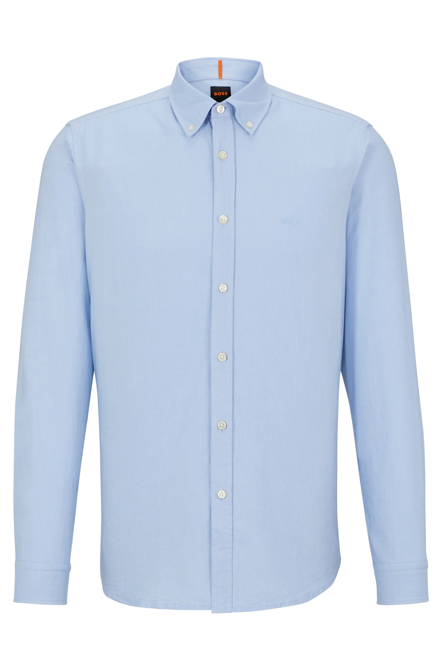 Hemden lange mouw blauw Boss Men Black
