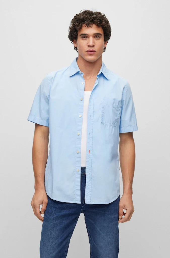 Hemden korte mouw blauw Boss Men Black - Image 3