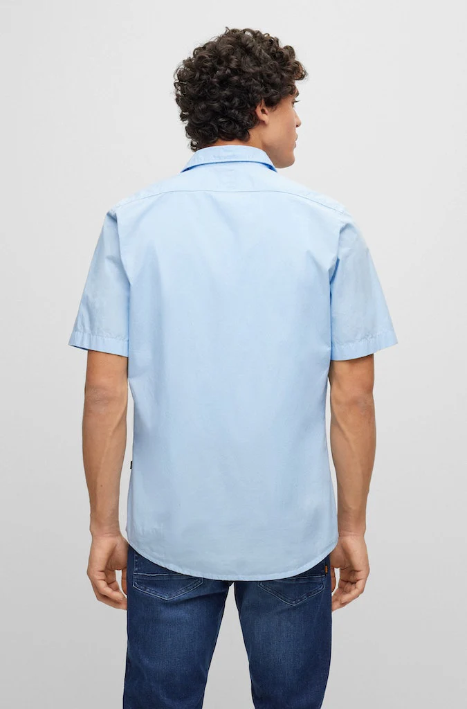 Hemden korte mouw blauw Boss Men Black - Image 4