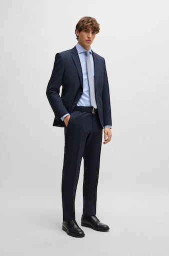 Hemden lange mouw blauw Boss Men Black - Image 2