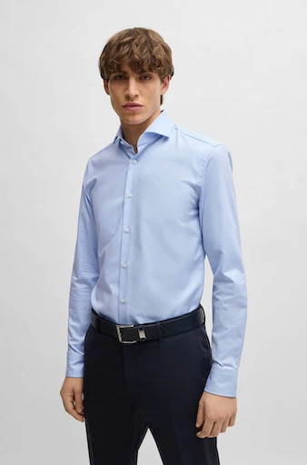 Hemden lange mouw blauw Boss Men Black - Image 3