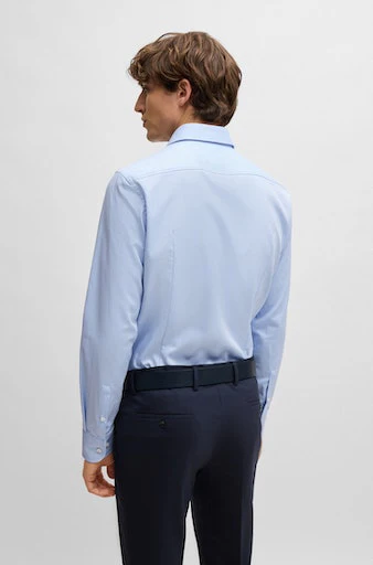 Hemden lange mouw blauw Boss Men Black - Image 4