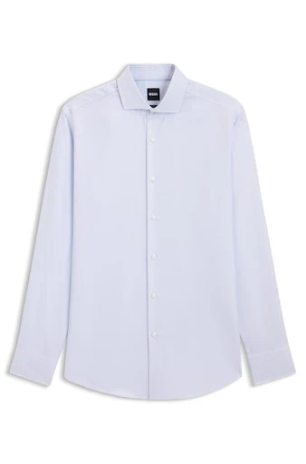 Hemden lange mouw blauw Boss Men Black