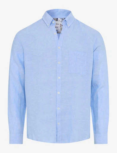 Hemden lange mouw blauw BRAX