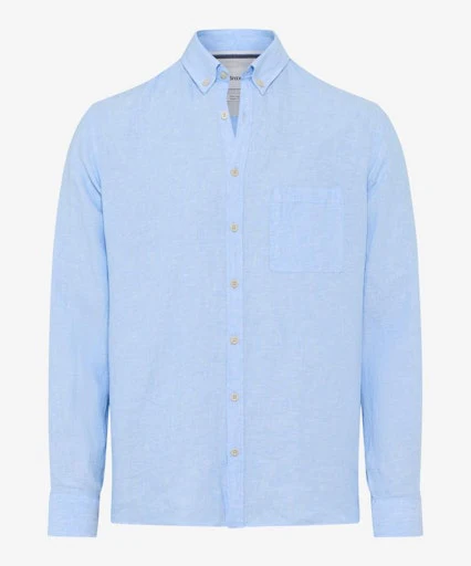 Hemden lange mouw blauw BRAX