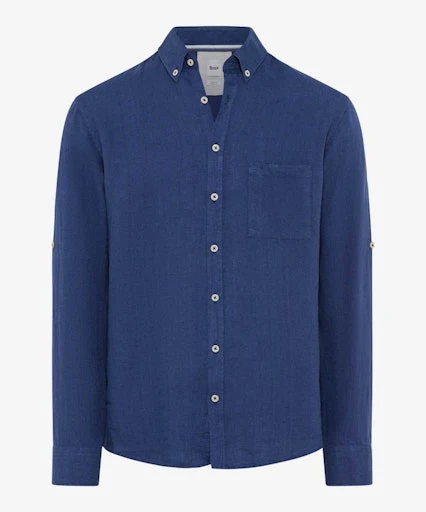 Hemden lange mouw blauw BRAX