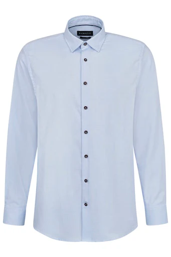Hemden lange mouw blauw Bugatti