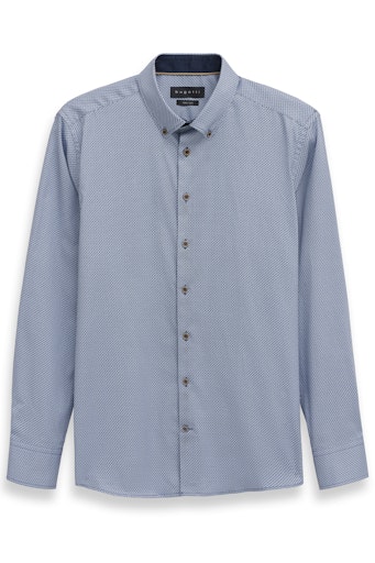 Hemden lange mouw blauw Bugatti