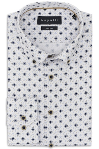 Hemden lange mouw blauw Bugatti