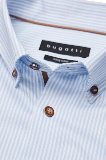 Hemden lange mouw blauw Bugatti - Image 2