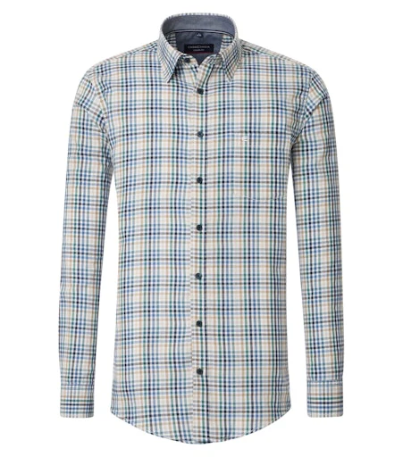 Hemden lange mouw blauw Casa Moda