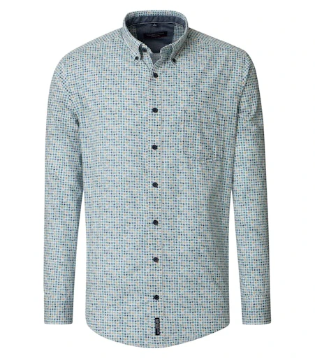 Hemden lange mouw blauw Casa Moda