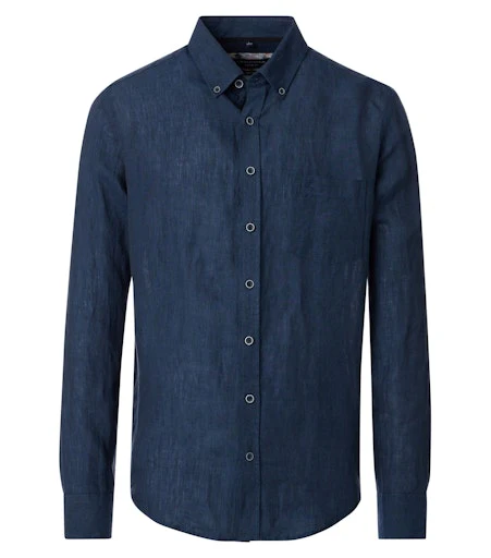 Hemden lange mouw blauw Casa Moda