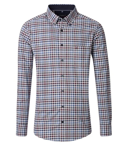 Hemden lange mouw blauw Casa Moda
