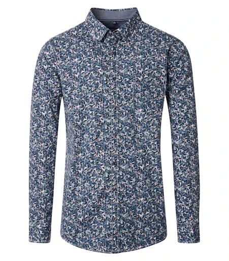 Hemden lange mouw blauw Casa Moda